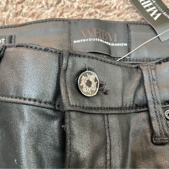 WHBM Coated Slim Bootcut High Rise Jeans - Picture 4 of 16